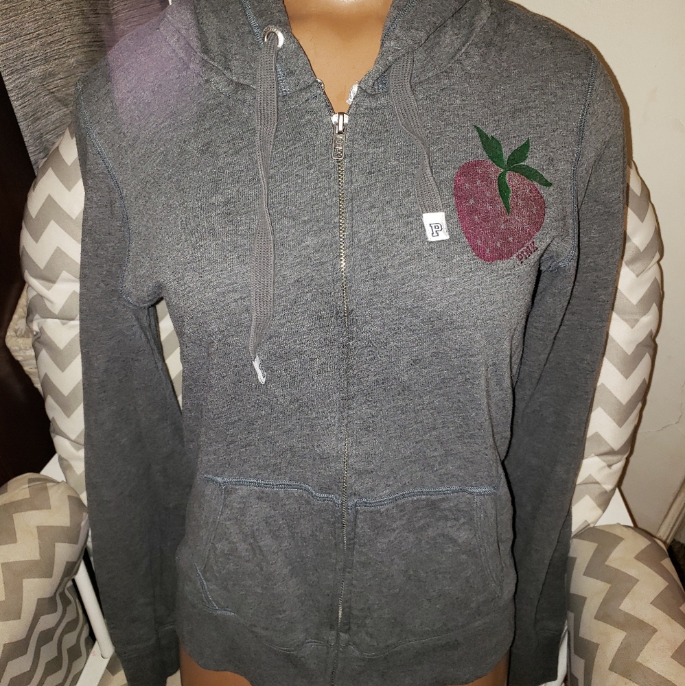 Vs pink full zip hoodie